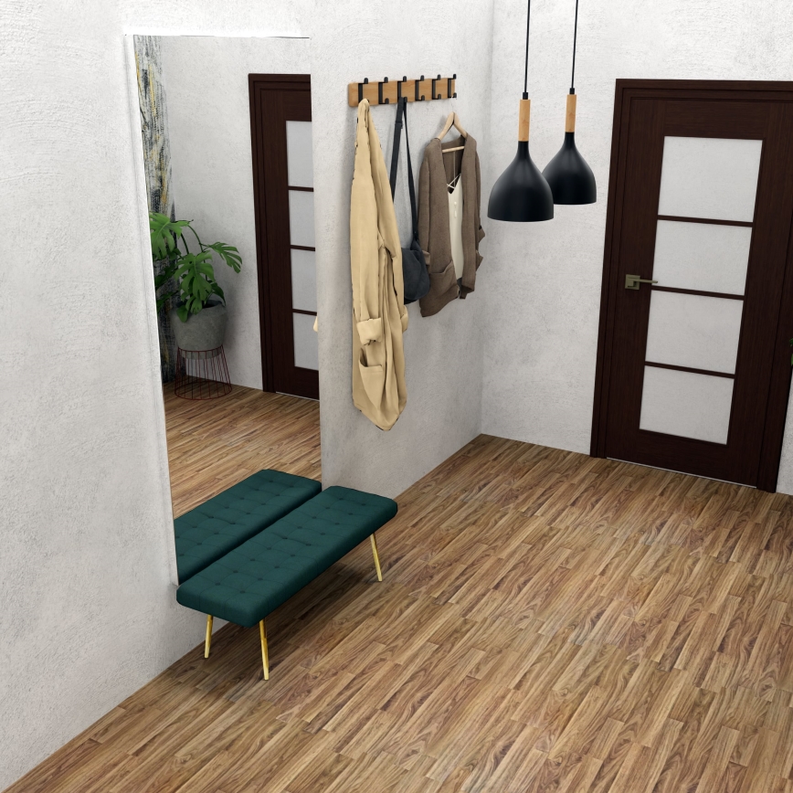 Żyrandol na lince NOAK WOOD 2xE27/15W/230V czarny/buk