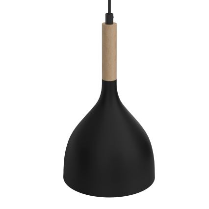 Żyrandol na lince NOAK WOOD 2xE27/15W/230V czarny/buk