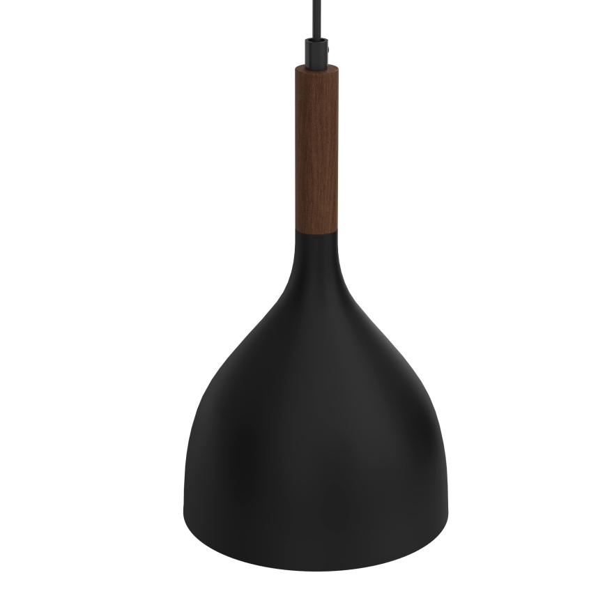 Żyrandol na lince NOAK WOOD 2xE27/15W/230V czarny/buk