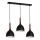 Żyrandol na lince NOAK WOOD 3xE27/15W/230V czarny/buk