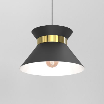 Żyrandol na lince NORGE 1xE27/15W/230V czarny/złoty