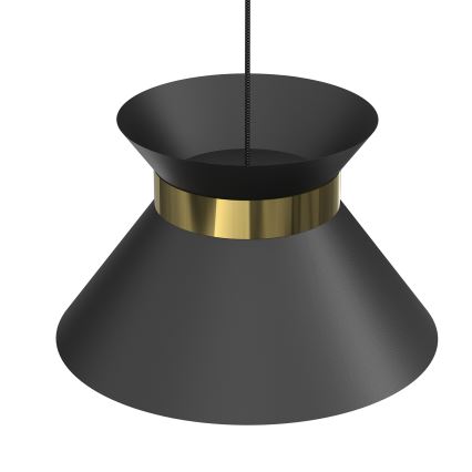 Żyrandol na lince NORGE 1xE27/15W/230V czarny/złoty