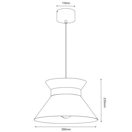 Żyrandol na lince NORGE 1xE27/15W/230V czarny/złoty