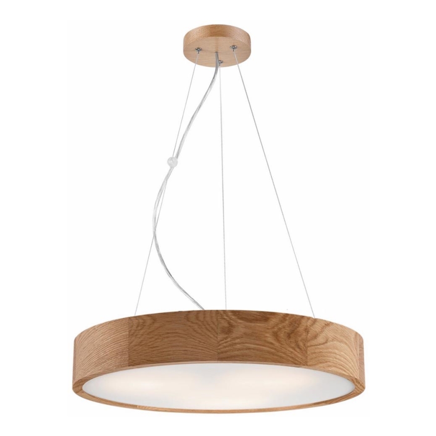 Żyrandol na lince OAK 3xE27/60W/230V dąb ø 47,5 cm