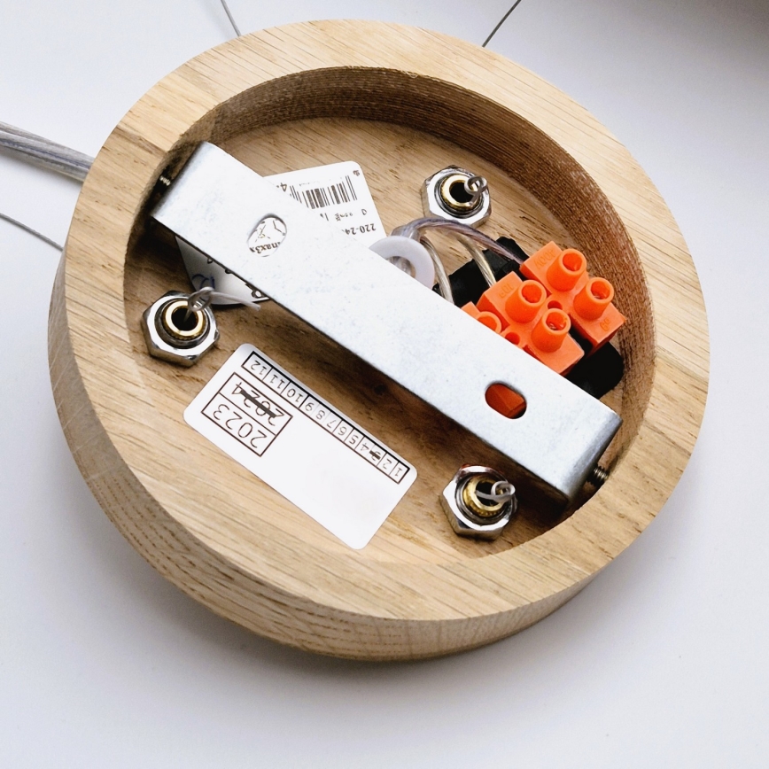 Żyrandol na lince OAK 3xE27/60W/230V dąb ø 47,5 cm