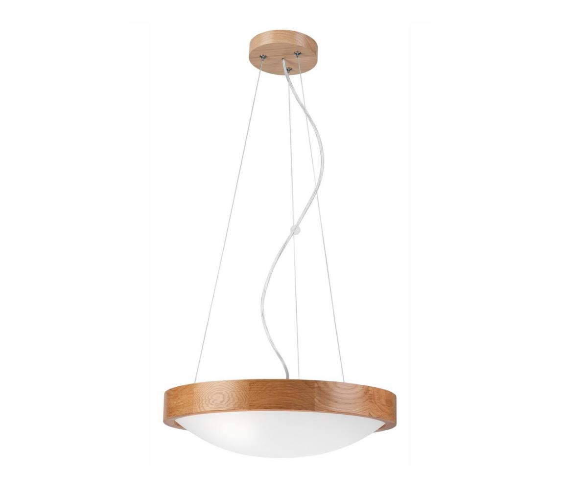 Żyrandol na lince OAK SLIM 2xE27/60W/230V ø 37 cm dąb