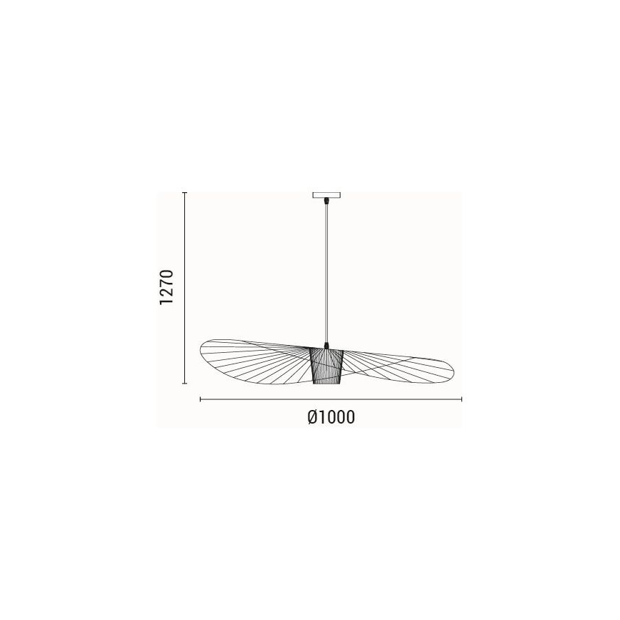 Żyrandol na lince OGGI 1xE27/40W/230V śr. 100 cm czarny