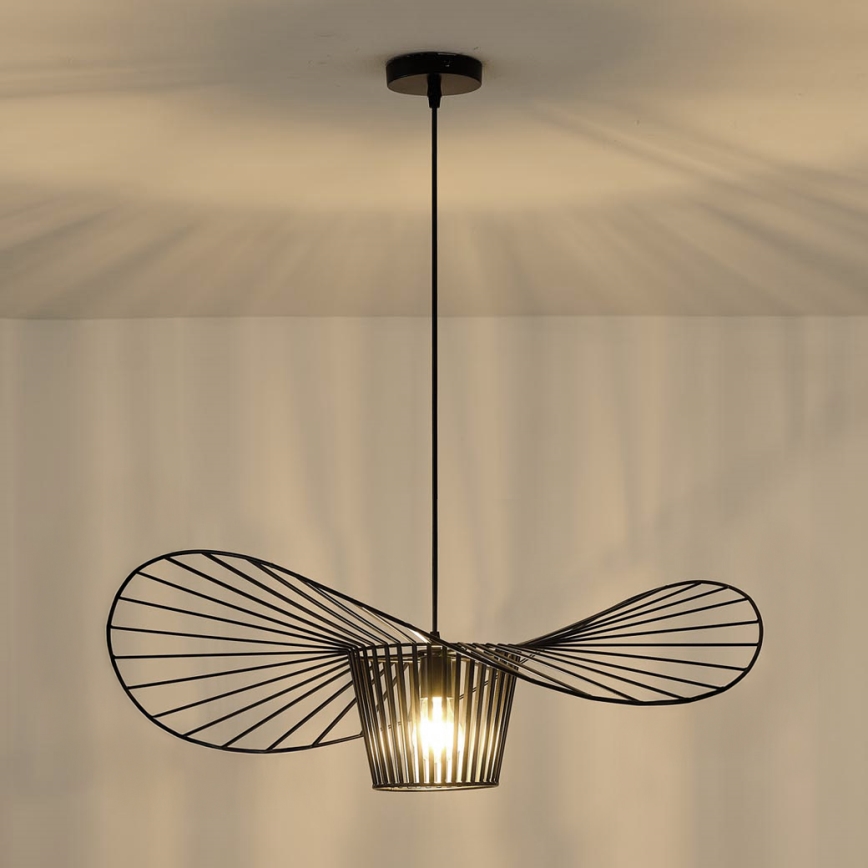 Żyrandol na lince OGGI 1xE27/40W/230V śr. 60 cm czarny