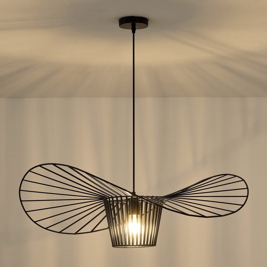 Żyrandol na lince OGGI 1xE27/40W/230V śr. 80 cm czarny