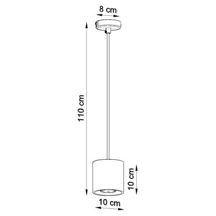 Żyrandol na lince ORBIS 1 1xGU10/40W/230V biały