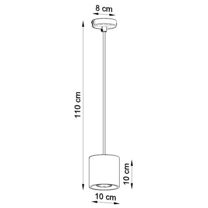 Żyrandol na lince ORBIS 1 1xGU10/40W/230V czarny