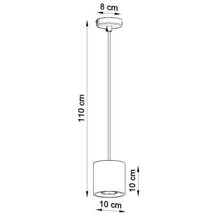 Żyrandol na lince ORBIS 1 1xGU10/40W/230V szary