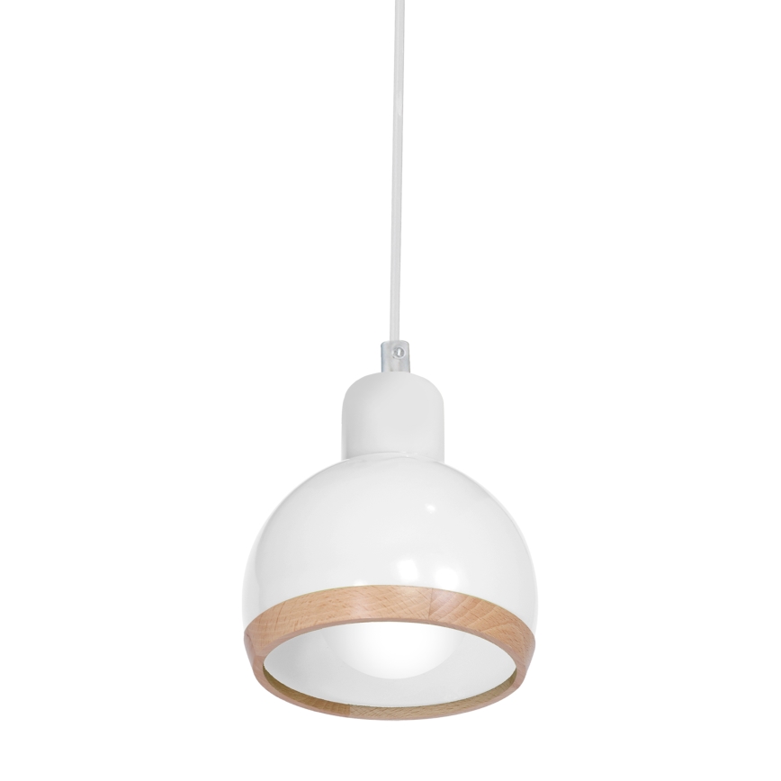 Żyrandol na lince OVAL 1xE27/60W/230V biały