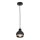 Żyrandol na lince OVAL 1xE27/60W/230V czarny