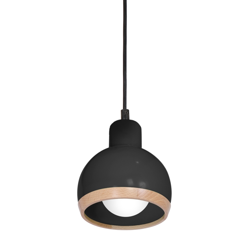 Żyrandol na lince OVAL 1xE27/60W/230V czarny