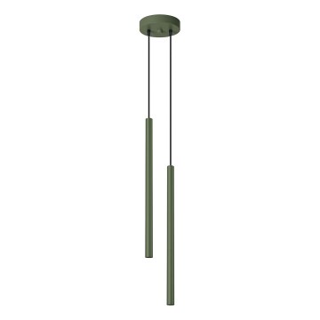 Żyrandol na lince PASTELO 2xG9/8W/230V zielony