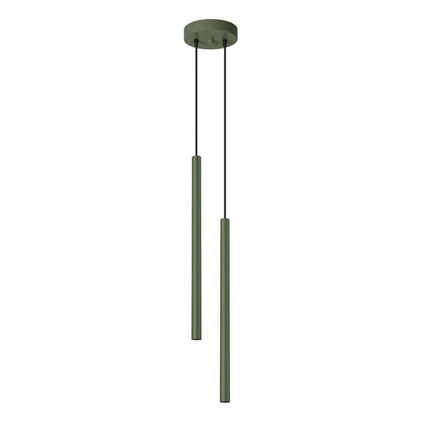 Żyrandol na lince PASTELO 2xG9/8W/230V zielony