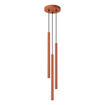 Żyrandol na lince PASTELO 3xG9/8W/230V czerwony