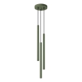 Żyrandol na lince PASTELO 3xG9/8W/230V zielony