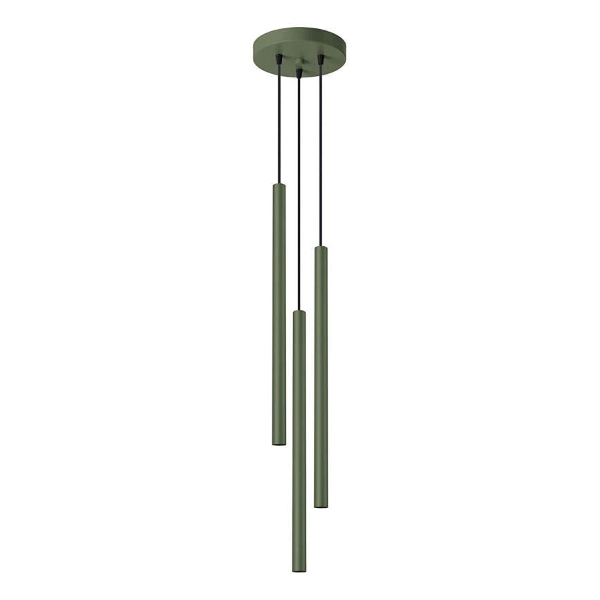 Żyrandol na lince PASTELO 3xG9/8W/230V zielony