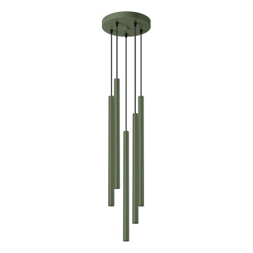 Żyrandol na lince PASTELO 5xG9/8W/230V zielony