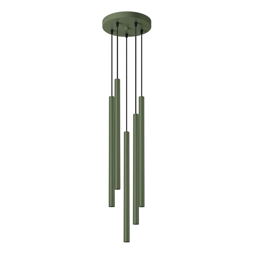 Żyrandol na lince PASTELO 5xG9/8W/230V zielony
