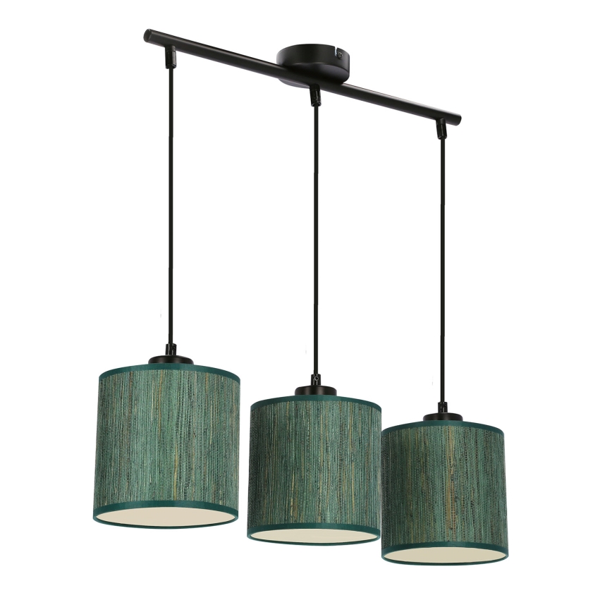 Żyrandol na lince PATTI 3xE27/60W/230V zielony