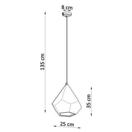 Żyrandol na lince PAVLUS 1xE27/60W/230V