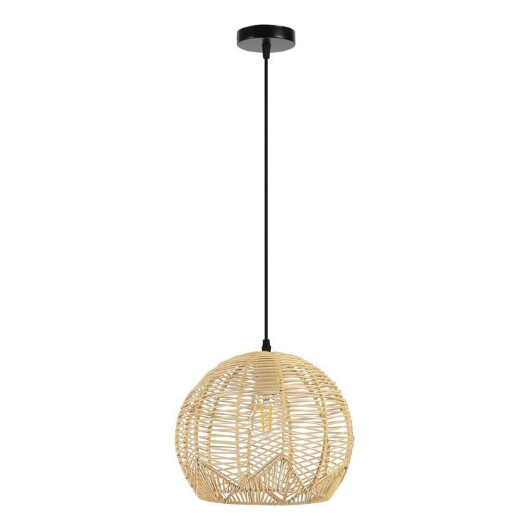 Żyrandol na lince PELO 1xE27/40W/230V śr. 30 cm rattan