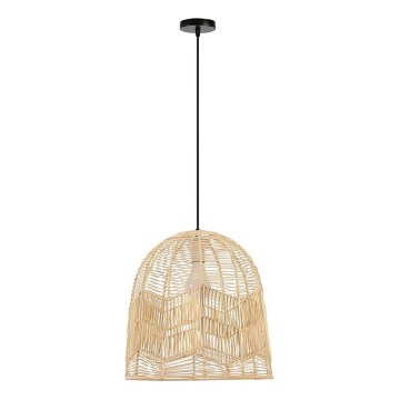 Żyrandol na lince PELO 1xE27/40W/230V śr. 40 cm rattan