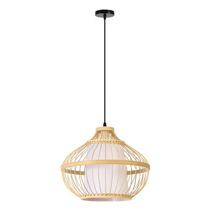 Żyrandol na lince PINCHOS 1xE27/40W/230V śr. 40 cm bambus