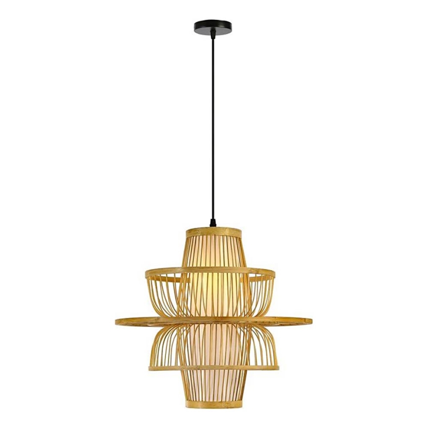 Żyrandol na lince PINCHOS 1xE27/40W/230V śr. 45 cm bambus