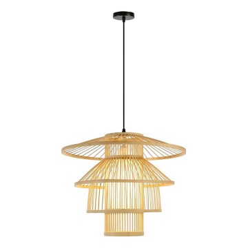 Żyrandol na lince PINCHOS 1xE27/40W/230V śr. 50 cm bambus