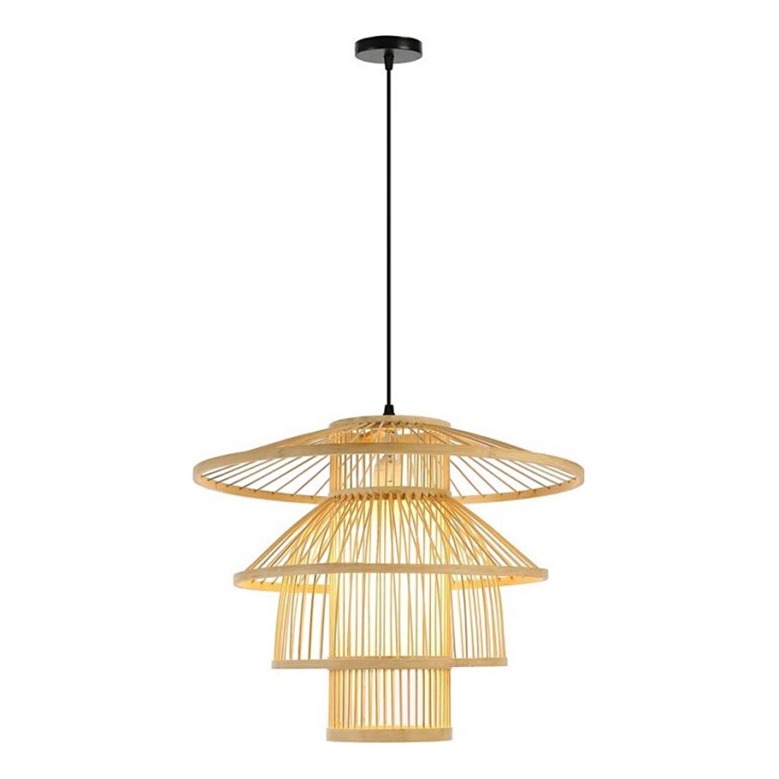 Żyrandol na lince PINCHOS 1xE27/40W/230V śr. 50 cm bambus