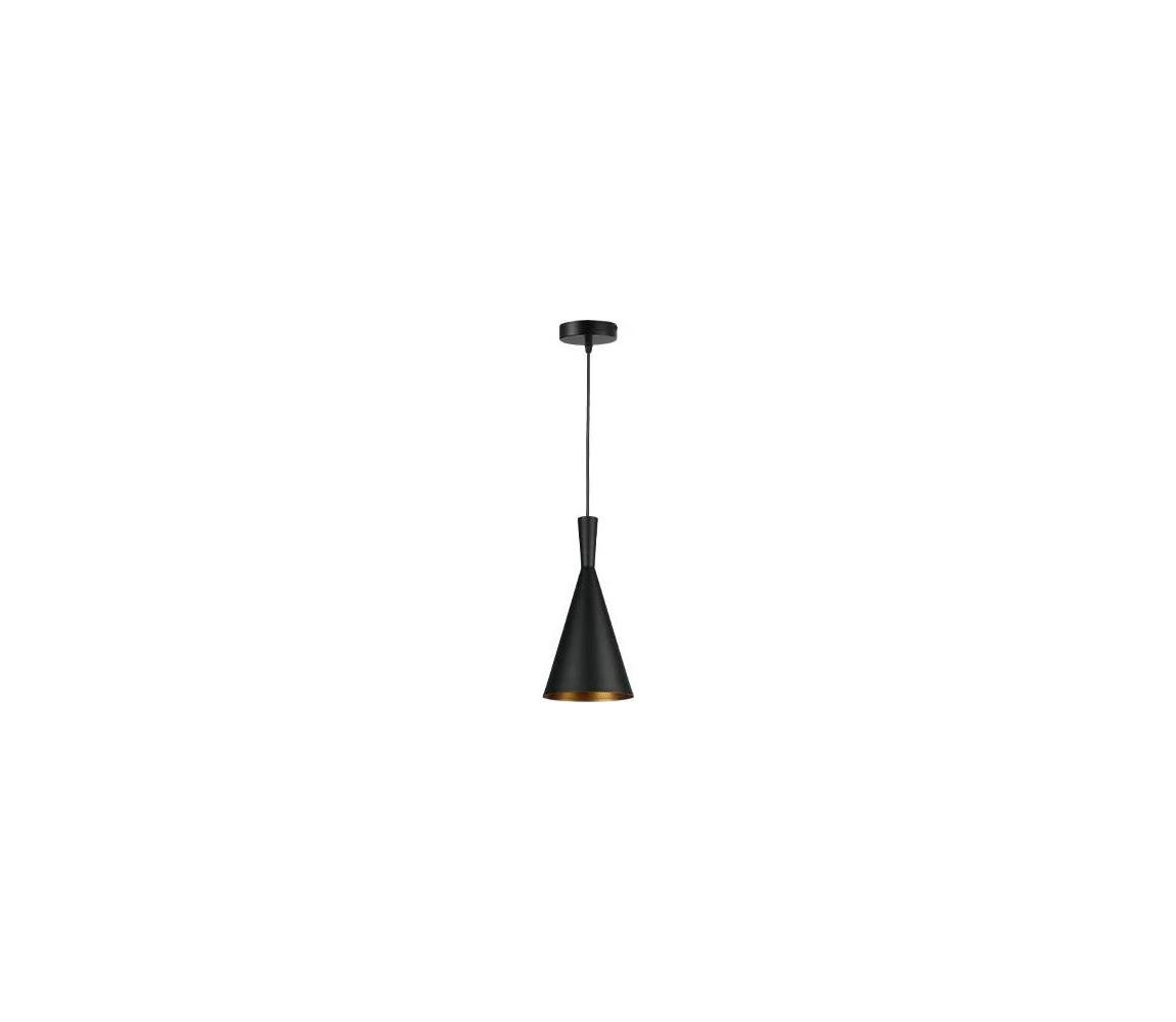 Żyrandol na lince PINIO 1xE27/60W/230V śr. 19 cm czarny