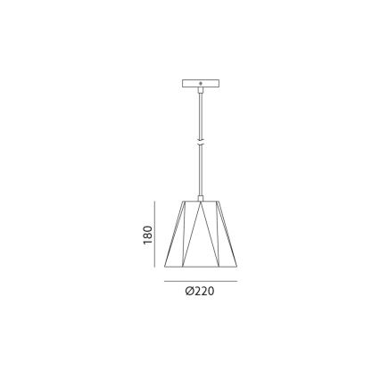 Żyrandol na lince PITTORE 1xE27/25W/230V