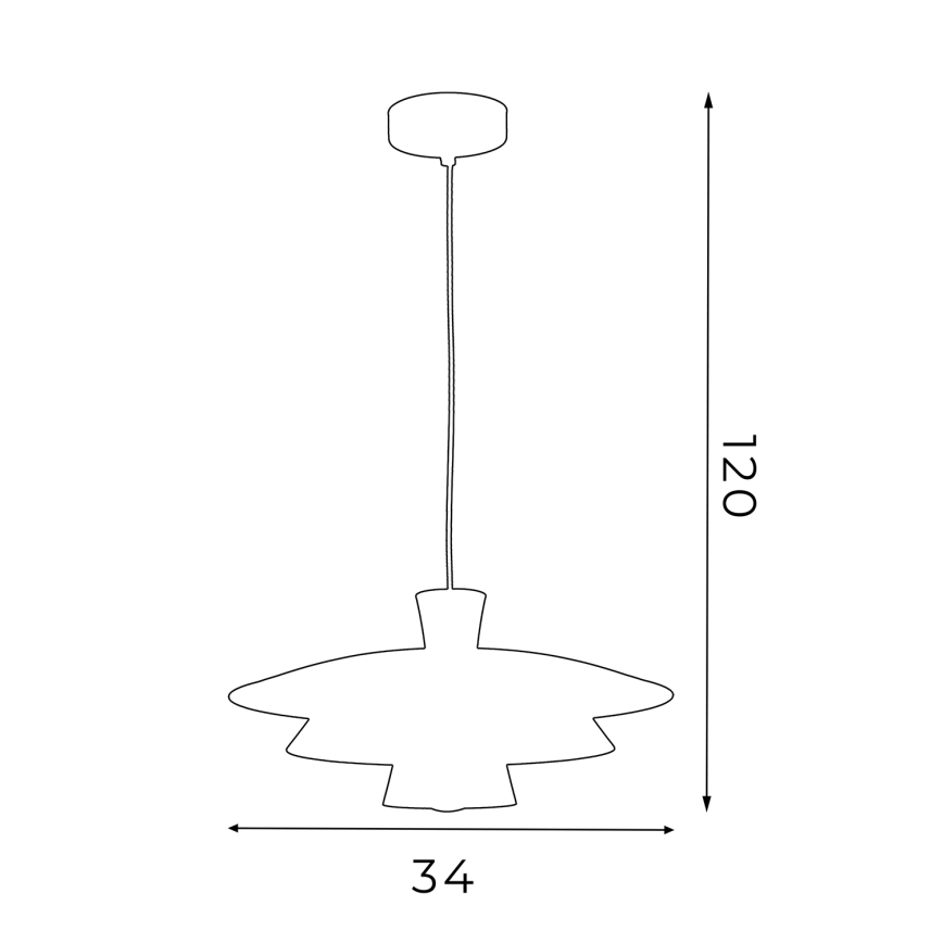 Żyrandol na lince PLATO 1xE27/15W/230V mosiądz/złoty