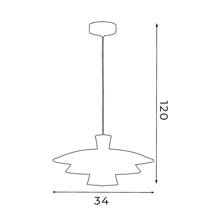 Żyrandol na lince PLATO 1xE27/60W/230V