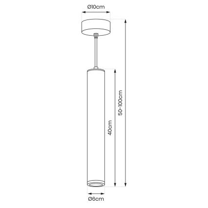 Żyrandol na lince PORTER 1xGU10/8W/230V biały