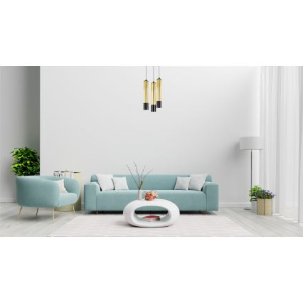 Żyrandol na lince PRESCOT 3xGU10/40W/230V złoty