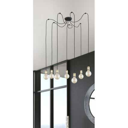 Żyrandol na lince QUALLE 5xE27/60W/230V pająk
