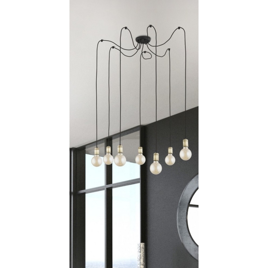 Żyrandol na lince QUALLE 5xE27/60W/230V pająk