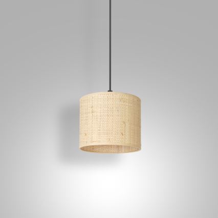 Żyrandol na lince RATTAN 1xE27/60W/230V śr. 18 cm rattan