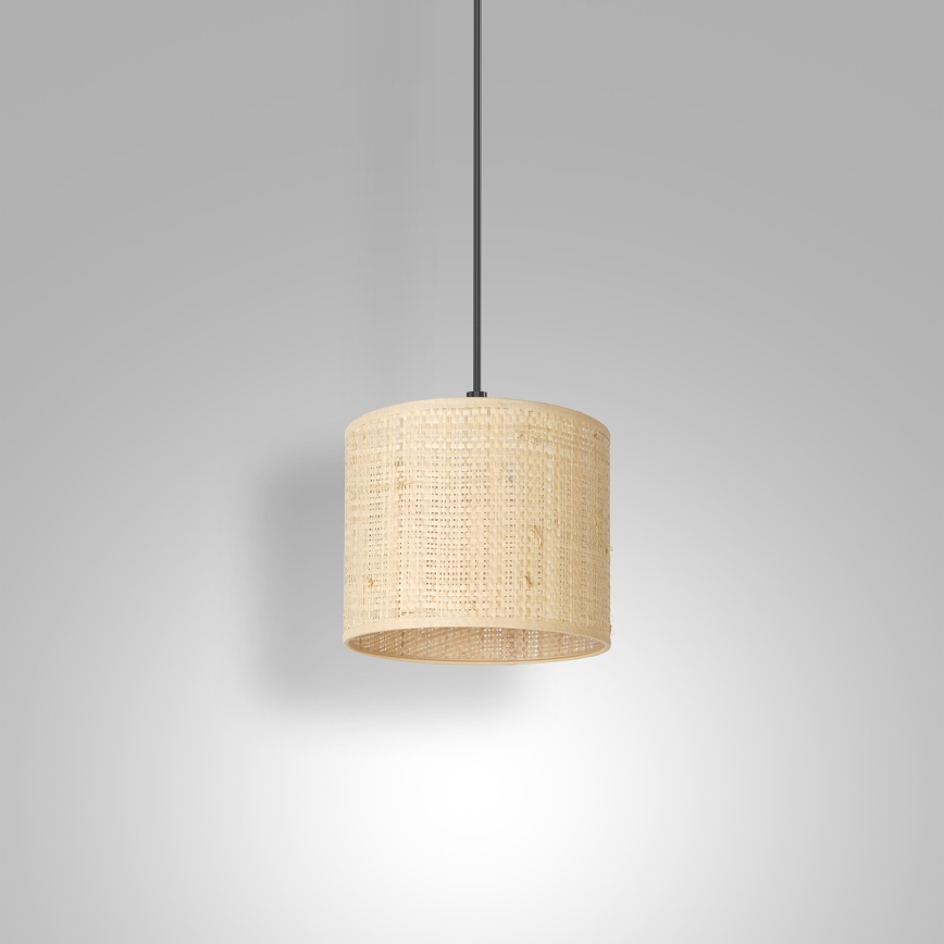 Żyrandol na lince RATTAN 1xE27/60W/230V śr. 18 cm rattan