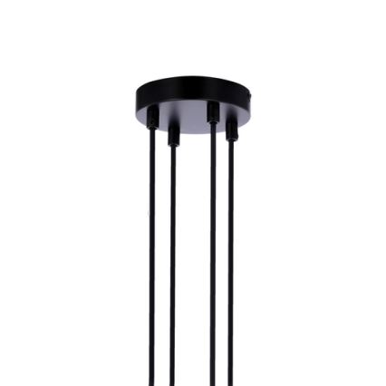 Żyrandol na lince RENO 4xE27/40W/230V czarny/brązowy