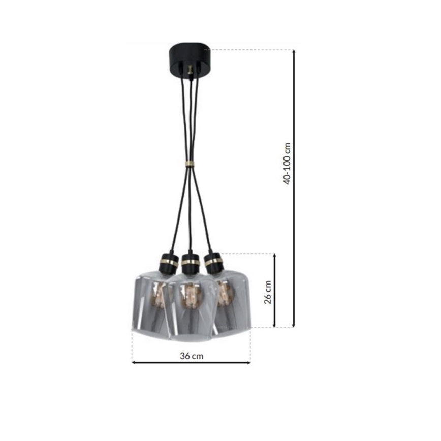 Żyrandol na lince RICHMOND 3xE27/60W/230V