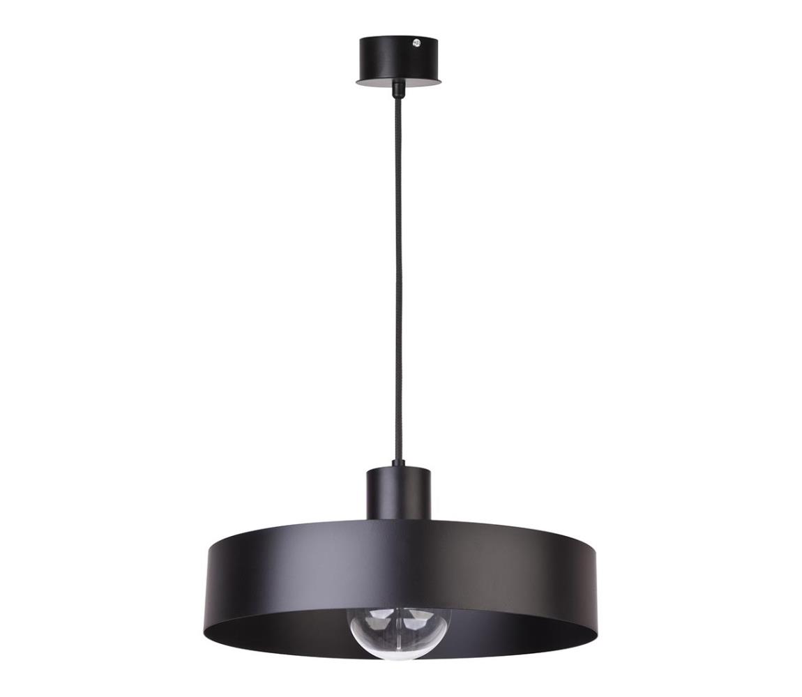 Żyrandol na lince RIF 1xE27/60W/230V śr. 35 cm czarny