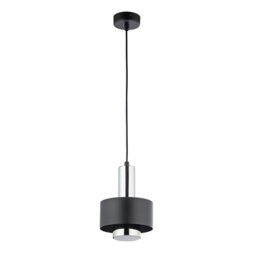 Żyrandol na lince RIF LUX 1xGX53/12W/230V śr. 15 cm czarny/chrom błyszczący