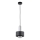 Żyrandol na lince RIF LUX 1xGX53/12W/230V śr. 15 cm czarny/chrom błyszczący