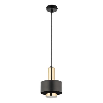 Żyrandol na lince RIF LUX 1xGX53/12W/230V śr. 15 cm czarny/złoty